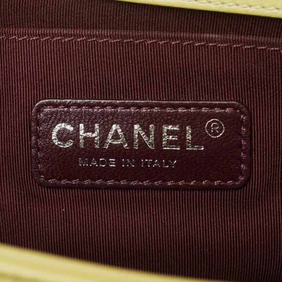 Chanel Light Green Chevron Quilted Lambskin Leather Medium Boy Flap Bag - Picture 8 of 10